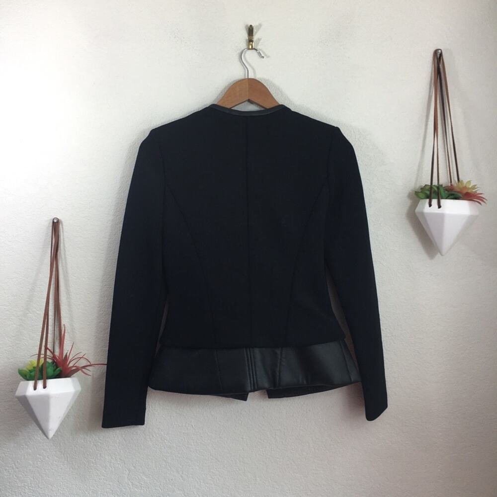 IRO Clyde black leather peplum blazer - Picture 6 of 11